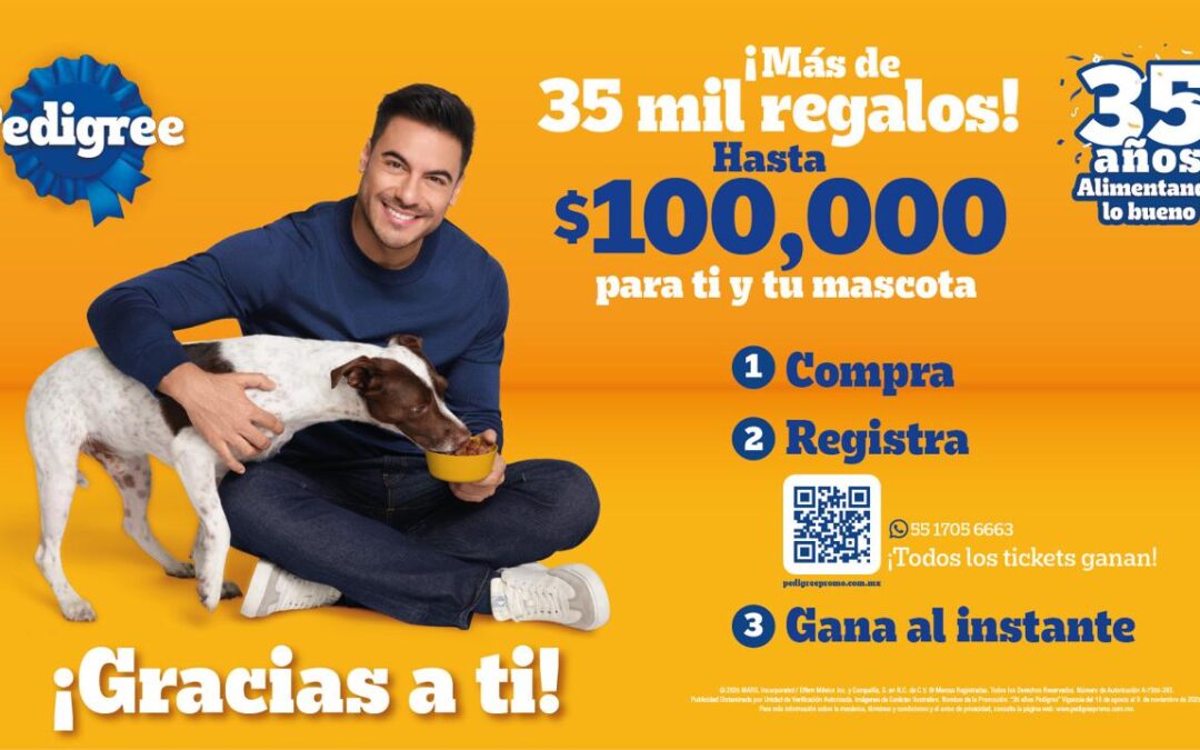 Una marca de alimento para perritos celebra 35 años en México con miles de regalos
